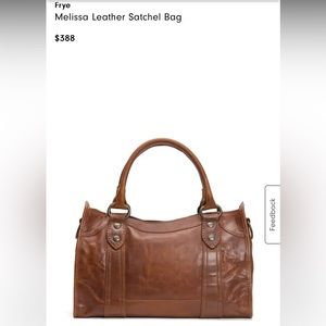 Frye Melissa Leather Satchel Bag NWT.